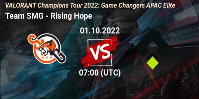 Trận đấu giữa Team SMG vs Rising Hope hứa hẹn sẽ vô cùng kịch tính