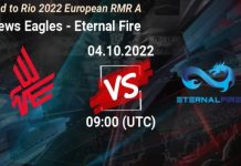 Trận đấu giữa Bad News Eagles vs Eternal Fire sẽ diễn ra vào 16h ngày 4/10/22