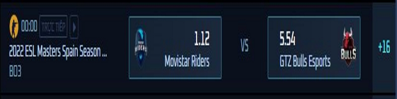 Trận đấu giữa Movistar Riders vs GTZ Bulls Esports là một cuộc đối đầu hấp dẫn
