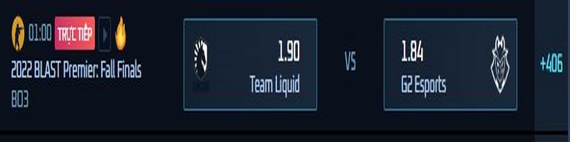 Bảng kèo trận đấu giữa Team Liquid vs G2 Esports 1h ngày 24/11/22